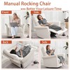Small Manual Recliner Chair for Adults with Fabric Upholstery, Rocker Recliner Chair for Nursery, Single Recliner Sofa for Small Spaces-Koiai - 4 of 4
