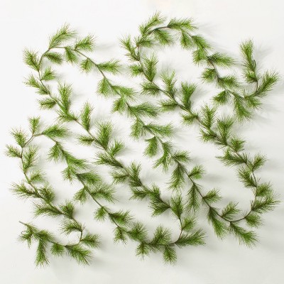 20' Needle Pine Seasonal Faux Garland Green - Hearth & Hand™ with Magnolia