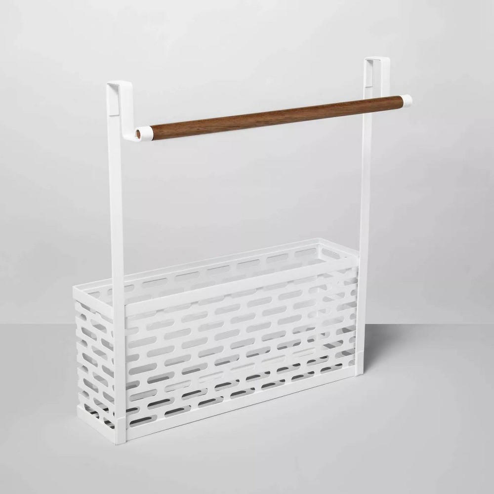 Punched Metal Over The Door Organizer White - Brightroom