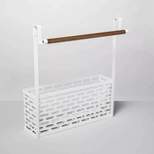 Punched Metal Over The Door Organizer White - Brightroom™
