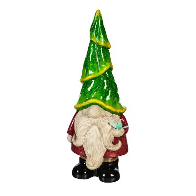 Evergreen Ceramic Gnome Garden Statuary Green