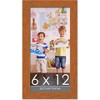 PosterPalooza | Panoramic Slim Profile Brown Picture Frame - UV Acrylic, Foam Board Backing, Hanging Hardware - 2 of 4
