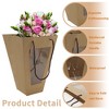 Unique Bargains Bouquet Bag with Transparent Window Florist Gift Packaging for Birthday Christmas Wedding 10 Pcs - 3 of 4