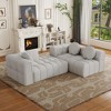 TiramisuBest Modern Upholstered Combination Sofa Set,Fully Compressed Modular 103" L-shaped Combination Living Room Sofa Set with 3 Pillows - 3 of 4