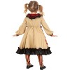 HalloweenCostumes.com Creepy Circus Cutie Costume for Toddler Girls | Scary Clown Dress with Striped Leggings - 3 of 3