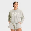 Women's French Terry Crewneck Sweatshirt - All In Motion - 4 of 4