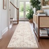 Vintage Floral Rug Washable Rug for Living Roomr Mat for Bedrooms, Nurseries - 4 of 4