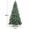 Decorated Holiday Christmas Tree – PVC Branch Tips, Metal Hinges & Base, Partially Flocked Design with Pine Cones, Ideal for Home, Party Decoration - 2 of 4