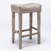 NicBex Set of 2 Bar Stools for Kitchen Island,PU Leather Farmhouse Counter Bar Stools,Bar Chairs for Dining Rooms,Kitchens Islands,Black/Brown/Gray - 2 of 4