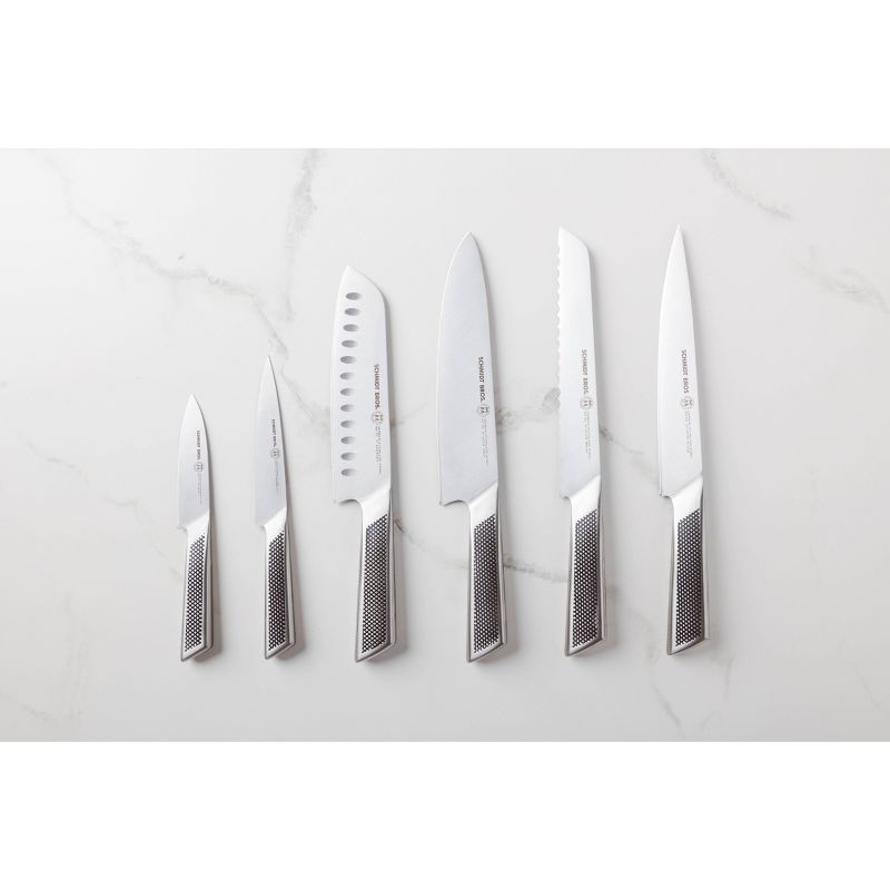 Schmidt Bros Cutlery Gridiron 7pc Knife Block Set Silver/Gray Wash, 2 of 6