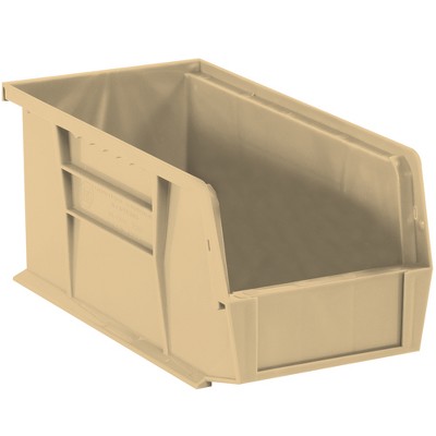 Box Partners Plastic Stack & Hang Bin Boxes 10 7/8" x 5 1/2" x 5" Ivory 12/Case BINP1155V