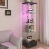 KTMBDW Display Cabinet with Drawer, 4-Tier Curio Cabinet with Lock, Tempered Glass Storage Case for Living Room Bedroom - 4 of 4