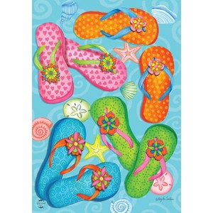 Briarwood Lane Summer House Flag 40x28 For Outdoor Summer Flip Flops Nautical For Summer House Flag - 1 of 4