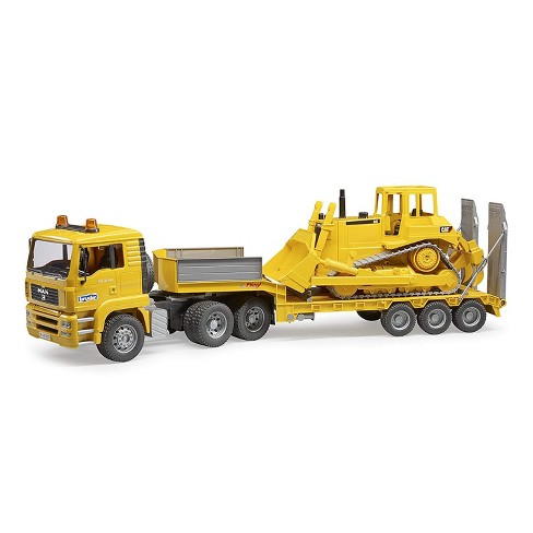  Bruder Toys Man TGA Low Loader Truck With JCB Backhoe Loader :  Toys & Games