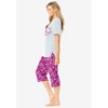 Dreams & Co. Plus Size 2-Piece Capri PJ Set - 3 of 4