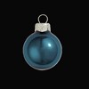 Northlight Small Pearl Finish Glass Christmas Ball Ornaments - 2" (50mm) - Blue Marine - 28ct - 3 of 4