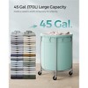 Laundry Hamper with Wheels Round Rolling Laundry Sorter Laundry Cart with Removable Bag - 3 of 4