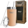 Healthy Human Stainless Steel Tumbler with Straw & Lid |(20oz, Papaya) - 4 of 4
