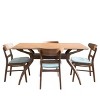 GDFStudio Isador Mid-Century Modern Fabric Upholstered Wood 5 Piece Dining - 2 of 4