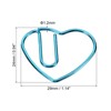 Unique Bargains Heart-Shaped Metal Prevent Tearing Pages Home Office Paper Clip 100 Pcs - 2 of 4