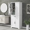 PDTEND Bathroom Storage Cabinet with Doors & Drawer, Adjustable Shelf, Multiple Compartments - 3 of 4