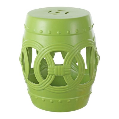 Lucky Coins 16" Chinese Ceramic Drum Garden Stool - JONATHAN Y