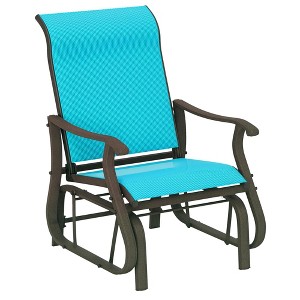 Outsunny Outdoor Swing Glider Chair, Patio Mesh Rocking Chair with Steel Frame for Backyard, Garden, and Porch - 1 of 4