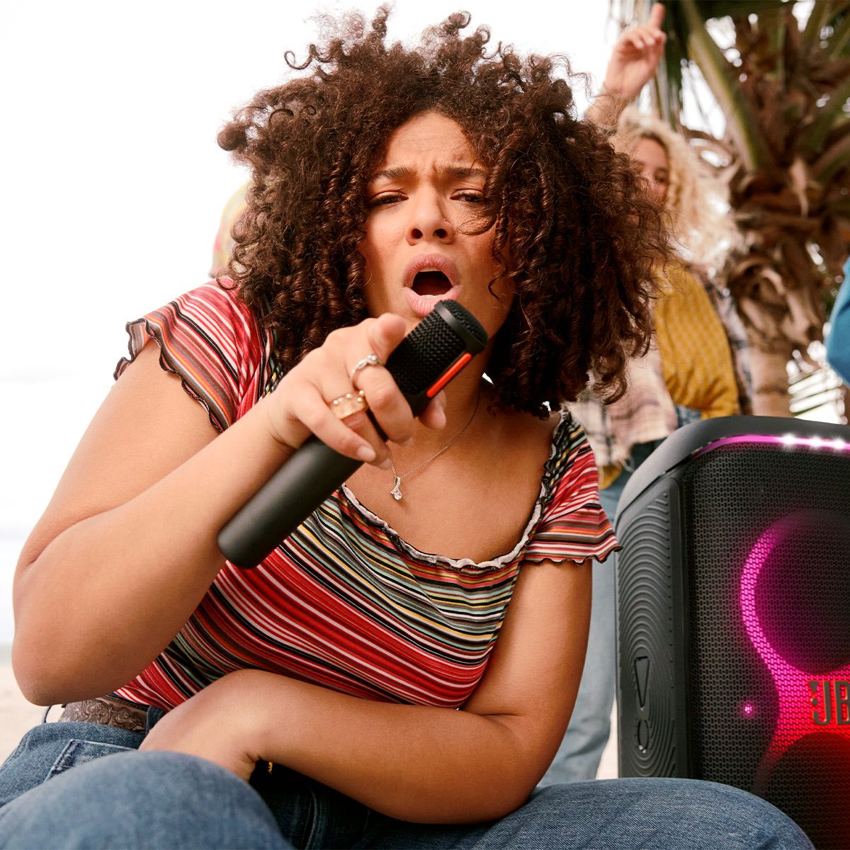 JBL PartyBox 330 Portable Party Speaker Bundle with Wireless Microphone System - thumbnail 4