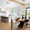BAOURE Modern LED Chandelier 2 Ring 23.6in Grey Pendant Lighting  for Kitchen Island Dimmable LED Pendant Ceiling Light with Remote for Dining Room - 2 of 4