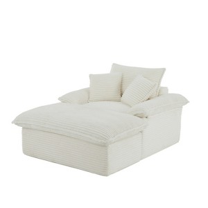 Large Single-Seat Sofa with Ottoman – Modular Design, Removable & Washable Covers, 300 lbs Capacity - 1 of 4