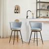 APRILSOUL  26.38"Counter Height Bar Stools Set of 2, 360¡ã Swivel Upholstered Barstools - 3 of 4