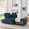 NicBex Convertible Sleeper Chair,Modern Linen Folding Sofa Bed with Adjustable Backrest,Couches with Wheels for Living Room,Blue - 2 of 4