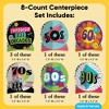 Big Dot of Happiness 3D Through the Decades Centerpiece Table Decorations, Freestanding Decades Birthday Party Centerpieces - 8 Count - 4 of 4