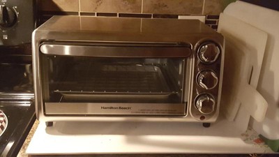 Hamilton Beach 4-Slice Countertop Toaster Oven with Bake Pan, Stainless  Steel (31143)