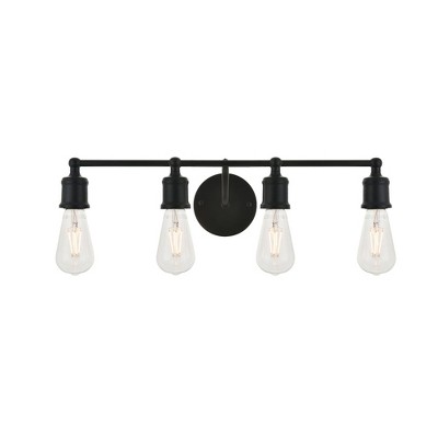 Elegant Lighting Serif 4 light black Wall Sconce