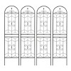 Maggift Patio Decorative Screens, Elegant Vine Pattern Yard Fencing, Pet-Safe Decorative Fence for Yard, Patio, Black, 19.7"*19.7"*86.7" - 3 of 4