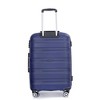 Gulches 3-Piece Lightweight Durable Hardshell Luggage Set (20"/24"/28") - Navy with TSA Lock - 4 of 4