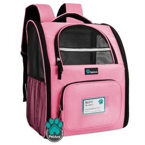 PetAmi Premium Dog Backpack Carrier Small Large Cat Puppies, Ventilated Pet Hiking Travel Bag, Airline Approved Safety Camping Biking - 1 of 4