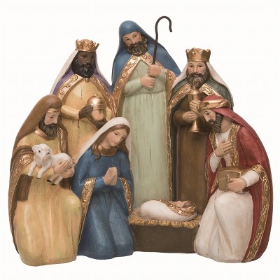 Transpac Resin Multicolor Christmas Traditional Nativity Decor