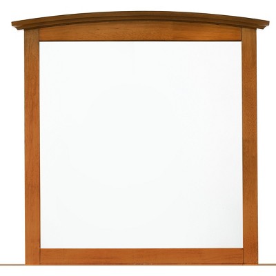GlasFlength Decorative Wall Mirrors Modern Framed Mirror with Vibrant Accent Simple Design for Contemporary Living Room, Brown, 37"*2"*35"