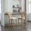 TOAOTBNBO Wood Barstools with Ergonomic Backrest, Kitchen Island Bar Chair Set of 2, Mid-century Bar stool with Comfortable Cushion - 4 of 4