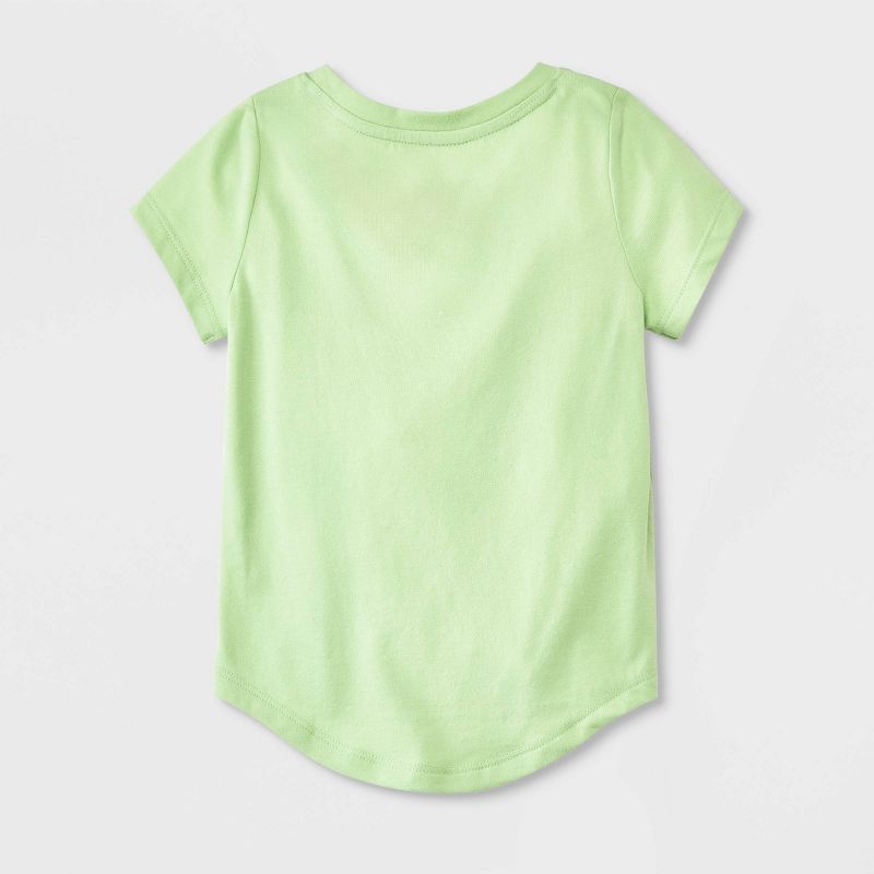 Toddler Girls' 3pk Solid Short Sleeve T-Shirt - Cat & Jack™ Pink/Green/Yellow, 3 of 5