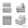 Cloud Sectional Couches for Living Room,134" Convertible L Shaped Couch With Ottoman, 6 Seater Modular Sectional Sofa,Deep Seater Furniture Sets - 4 of 4