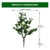 23in Artificial Topiary Flower with Ground Spike-Artificial Topiary Ball Trees with Rose Flowers- PE Fake Plants with Metal Stakes for Indoor and Out - 3 of 4