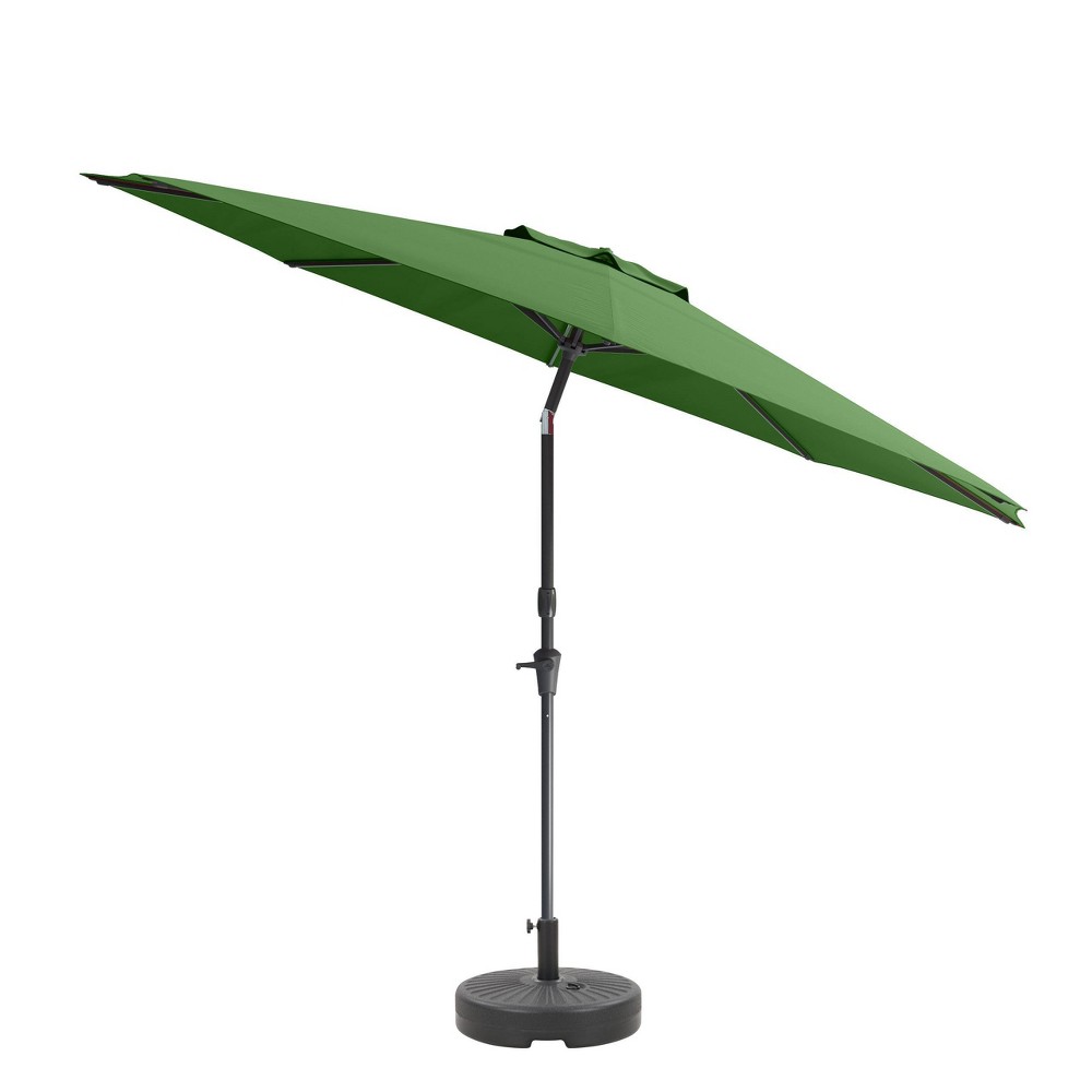 Photos - Parasol CorLiving 10' x 10' UV and Wind Resistant Tilting Market Patio Umbrella with Base Fo 