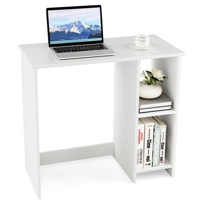 Costway 31.5'' Small Computer Desk Home Office Study Writing Desk with 2 Compartments