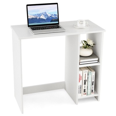 Costway 31.5 Small Computer Desk Home Office Study Writing Desk with 2 Compartments