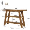 Tribesigns 47.24-Inch Solid Wood Console Table, 3-Tier Farmhouse Entryway Table with Shelves, Narrow Accent Table for Living Room, Hallway - 3 of 4