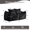 Faux Fur Giant Bean Bag Couch with Memory Foam Filling, Fluffy Loveseat Lounge Chair for Living Room or Reading Nook-Baofuwish - 4 of 4
