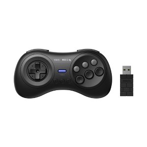8Bitdo M30 2.4G Wireless Gamepad Controller for Sega Genesis Mini, Mega Drive Mini and Nintendo Switch - Black - 1 of 4